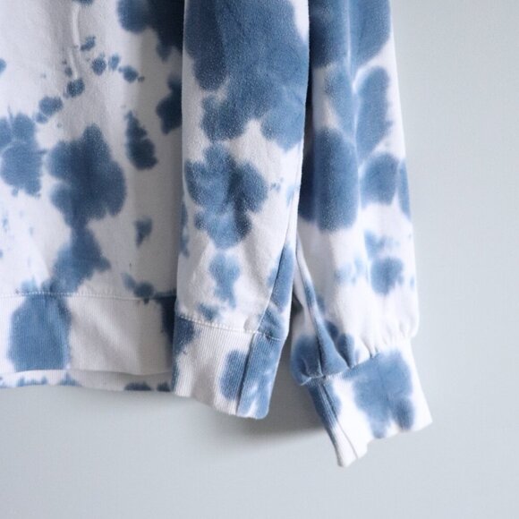 Jane & Delancey Women's Sz Lrg Blue Tie Dye Crewneck Stretch Pullover Sweatshirt - Picture 8 of 12